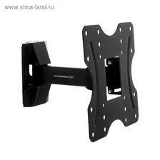 Кронштейн Ultramounts UM897, для ТВ, наклонно-поворотный, 23-42", 56-205 мм от стены, чёрный