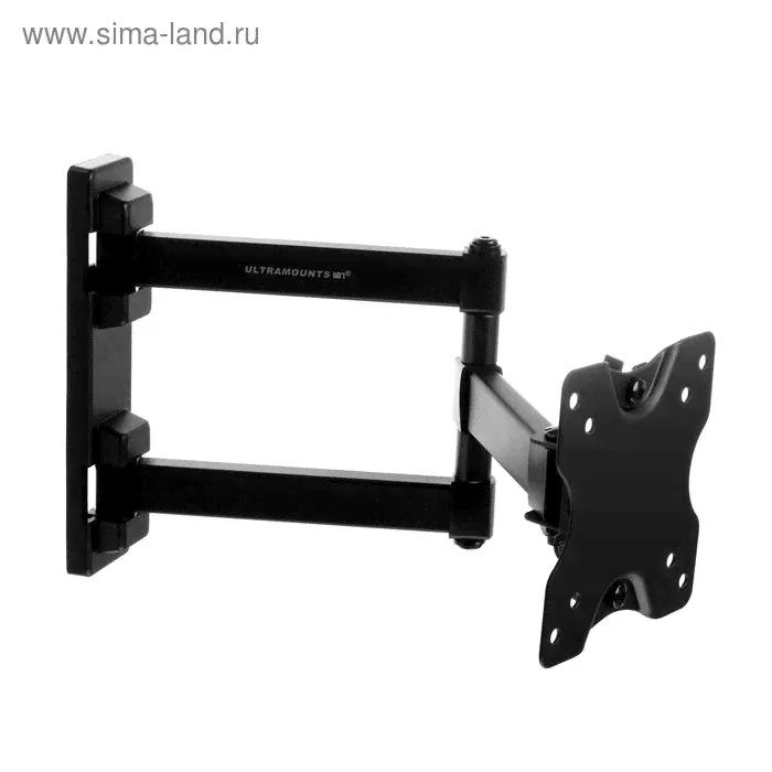 Кронштейн Ultramounts UM894, для ТВ, наклонно-поворотный, 13-27", 50-354 мм от стены, чёрный