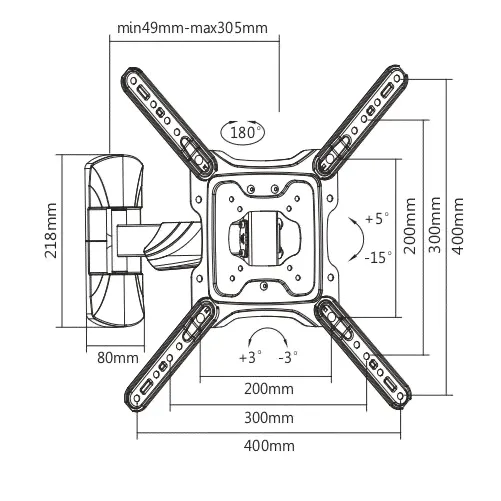 Кронштейн ULTRAMOUNTS UM 869 черный-0
