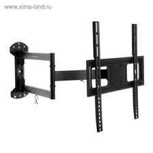 Кронштейн Ultramounts UM906, для ТВ, наклонно-поворотный, 32-55", 63-610 мм от стены, чёрный