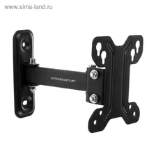 Кронштейн Ultramounts UM892, для ТВ, наклонно-поворотный, 13-27", 49-184 мм от стены, чёрный