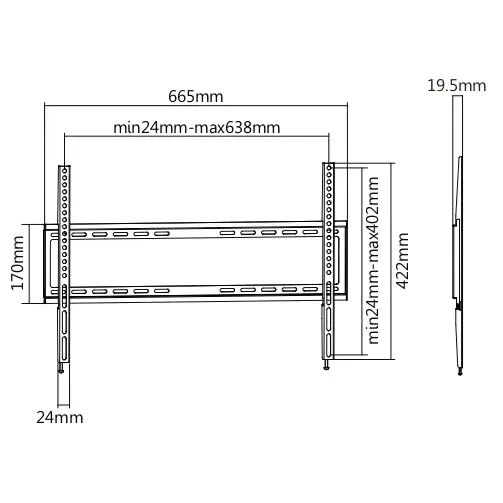 Кронштейн для телевизора ULTRAMOUNTS UM 814F (37"-70", VESA 600х400)-1